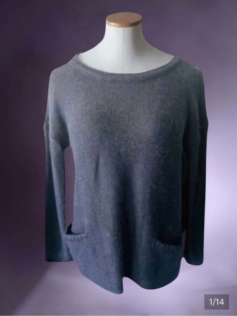 New! ULLA JOHNSON Blur Alpaca Blend Grosgrain Tie Sweater Size M